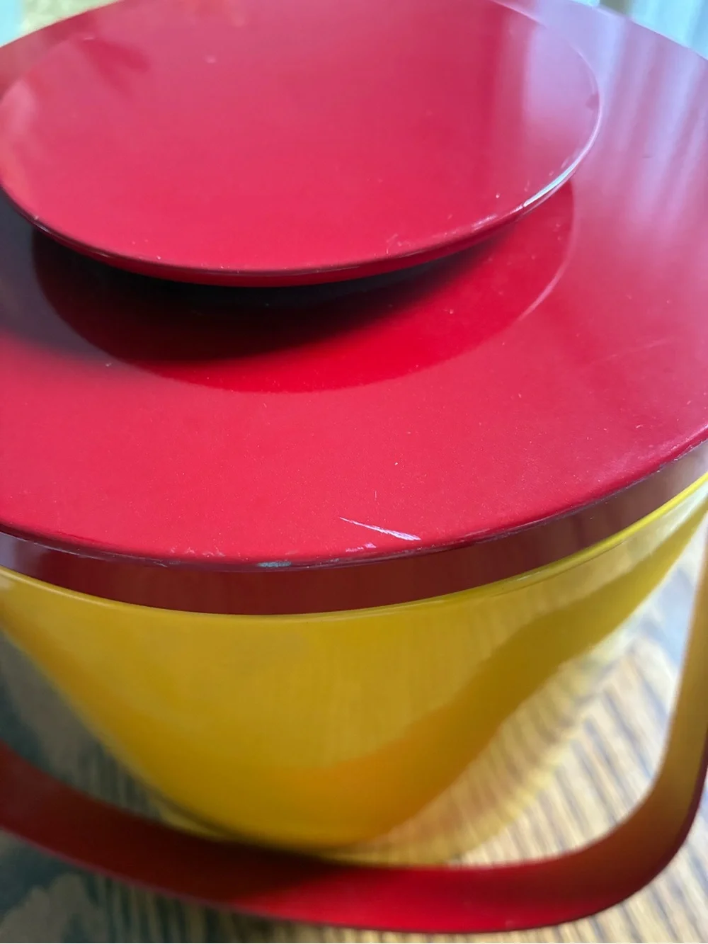 Georges Briard Red & Yellow Ice Bucket